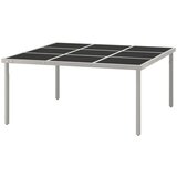 vidaXL Vrtni blagovaonski stol 170 x 170 x 74,5 cm od stakla i čelika | shoptok.hr