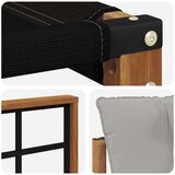  Set vanjskih sofa Čvrsto drvo akacije i Textilene Prirodna | shoptok.hr
