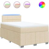 vidaXL Krevet box spring s madracem krem 120 x 190 cm od tkanine | shoptok.hr
