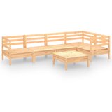 The Living Store Vrtna sedežna garnitura 6-delna trdna borovina - Vrtna Sedežna Garnitura, (21459771) | Shoptok.si