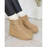 Resti Beige women's shoes a'la snow boots with ornament Parisela | Eponuda.ba
