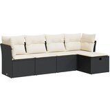 vidaXL 5-dijelna vrtna garnitura od poliratana s jastucima crna | shoptok.hr