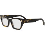 Fendi Roma Havana Rectangular Eyeglasses - ONE SIZE (52) Cijene