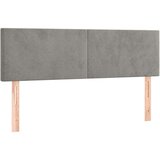  Posteljno vzglavje 2 kosa svetlo sivo 72x5x78/88 cm žamet, (20792859) | Shoptok.si