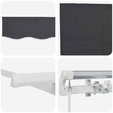  Skrovita tenda Antracit 400 x 200 cm tkanina | shoptok.hr