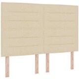 Box Spring Postelja z Blazino in LED Krem 160x200 cm Tkanina, (22049611) Slike