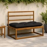  Jastučić za klupu VIANEN 100% poliester Crna 110 x 60 x 12 cm Slike