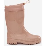Boto Beige Women's Rain Boots With Elastic Kessia | shoptok.hr