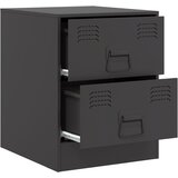  Noćni ormarići 2 kom crni 34,5 x 39 x 44 cm čelični | Eponuda.com