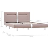  Okvir za krevet od umjetne kože LED boja cappuccina 120x200 cm | shoptok.hr