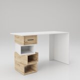 MID.YOU pisalna miza les bela, hrast artisan | Shoptok.si