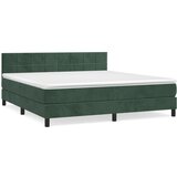  The Living Store Box spring postelja z vzmetnico temno zelena 180x200 cm žamet - Box Spring Postelja, (21454841) | Shoptok.si