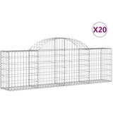  Lučne gabionske košare 20 kom 200x30x60/80 cm pocinčano željezo | shoptok.hr