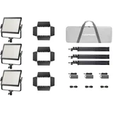 LP600Bi K3 Black Litemons Bi-color LED Light Panel 3-light kit