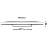 Philips Okrugla stropna LED svjetiljka Ozziet (22 W, Ø x V: 40 cm x 4,5 mm, Crna, Bijela, Neutralno bijelo) | shoptok.hr