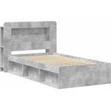  Okvir kreveta s pohranom s uzglavljem Betonska siva 80 x 200 cm | Eponuda.ba