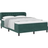 Box Spring Krevet s madracem tamnozeleno 140x200 cm baršun | shoptok.hr