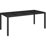  9-dijelni vrtni blagovaonski set s jastucima crni od poliratana | shoptok.hr