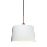 QAZQA Moderna viseča svetilka bronasta s senčilom 45 cm bela - Combi 1 | Shoptok.si