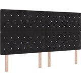  Krevet s opruga kutije s uzglavljem Crna 200 x 180 cm Baršun | shoptok.hr