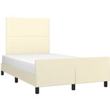  Okvir za krevet s uzglavljem krem 120x200 cm od umjetne kože | Shoptok.si