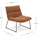 Kave Home Fotelja od šenila boja terakote Asen – | shoptok.hr