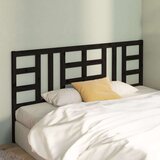  Uzglavlje za krevet crno 206 x 4 x 100 cm od masivne borovine | shoptok.hr