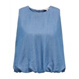 Only Topi & Bluze Top Charis Life - Medium Blue Denim Modra Cene