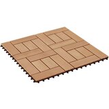 vidaXL Pločice za trijem 22 kom 30 x 30 cm 2 m² WPC boja tikovine | shoptok.hr