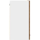  Zidni kuhinjski ormarić "Lyon" sa staklenim vratima staro drvo 60x31x60 cm | shoptok.hr