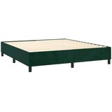  Krevet s oprugama i madracem tamnozeleni 200x200 cm baršunasti | shoptok.hr