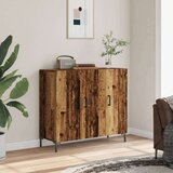 vidaXL Komoda boja starog drva 90 x 34 x 80 cm od konstruiranog drva | shoptok.hr