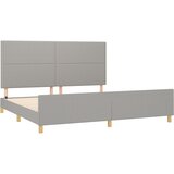  Okvir za krevet bez madraca svjetlosivi 200 x 200 cm od tkanine | shoptok.hr
