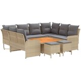  Setovi namještaja s jastukom 8 pcs Bež i svijetlo siva PE ratan | shoptok.hr