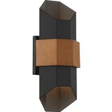 Elstead Lighting Elstead Quoizel Chasm Zunanja stenska svetilka, mat črna (z lesenim trakom), 3000K, IP44, (22100101) | Shoptok.si