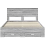  Konstrukcija postelje Siva Sonoma 135 x 190 cm Konstruiran les, (5000103163) | Shoptok.si