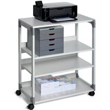 Durable večnamenski voziček / voziček za tiskalnik, 4 police, svetlo siv | Shoptok.si