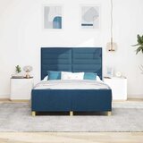  Krevetna konstrukcija s uzglavljem Plava 160 x 200 cm tkanina | shoptok.hr