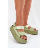 Boto Women's Platform Sandals With Velcro Green Nitepira | ePonuda.com