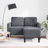 SOFA 2-sjed s ležaljkom u obliku slova L tamnosiva 125cm baršun | Eponuda.com