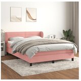 vidaXL Box spring postelja z vzmetnico roza 140x190 cm zamet | Shoptok.si