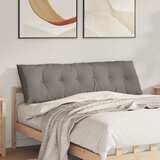  Jastuk za leđa Sivo-smeđa 160 x 19 x 50 cm tkanina | shoptok.hr