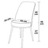 Hanah home set 4 stolice pefa black chrome | ePonuda.com