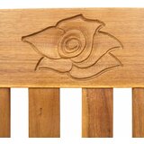  Klupa s ružama Prirodna 157 x 46 x 82,5 cm Čvrsto drvo akacije | shoptok.hr