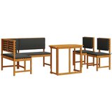  vrtnog stola i stolica od 4 dijela s jastučićima od čvrstog drva akacije | shoptok.hr