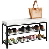 MID.YOU Regal Za Čevlje Taliro, Črna, Bela | Shoptok.si