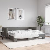 vidaXL Izvlečna dnevna postelja temno siva 80x200 cm blago Cene