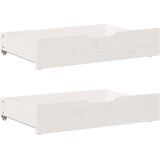 vidaXL Izvlečna dnevna postelja s predali brez vzmetnice bela 90x200cm | Shoptok.si