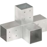 vidaXL Spojnik za steber X oblike pocinkana kovina 81x81 mm | Shoptok.si