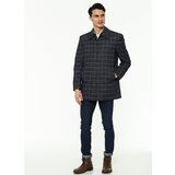 Dewberry PLT8206 MEN'S COAT-PATTERNED NAVY BLUE | Shoptok.si